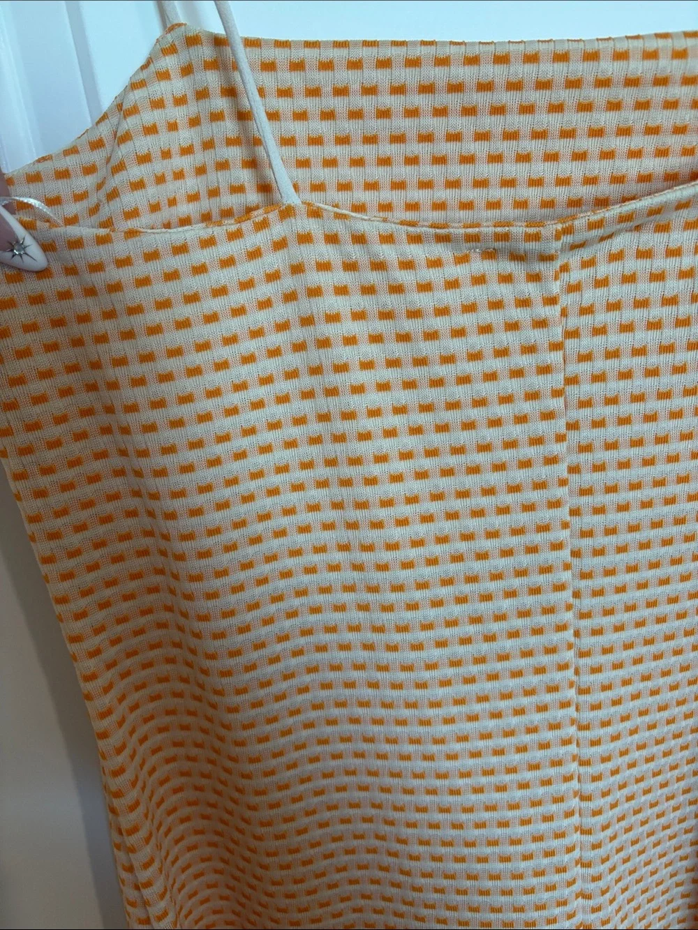 Zara Orange Knit Midi Slip Dress - Picture 3 of 4